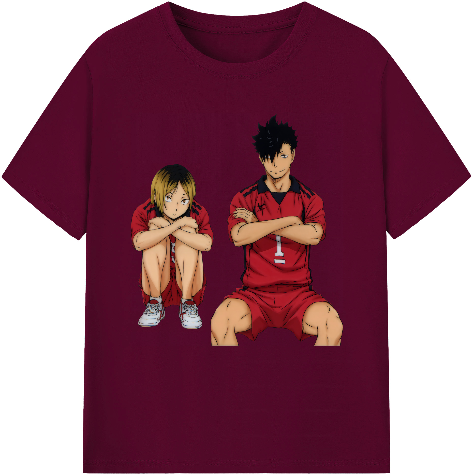 （画像用） ハイキュー!! Haikyu!! レディースカジュアルプリントTシャツ（綿100％）
